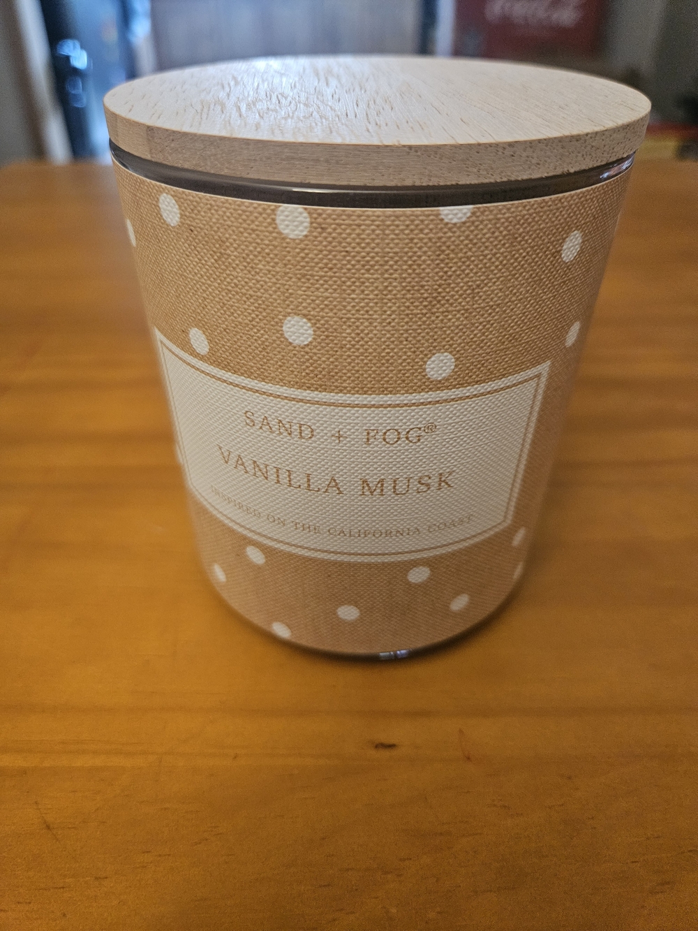 Sand+ Fog Vanilla Musk Candle is a 10 oz jar candle